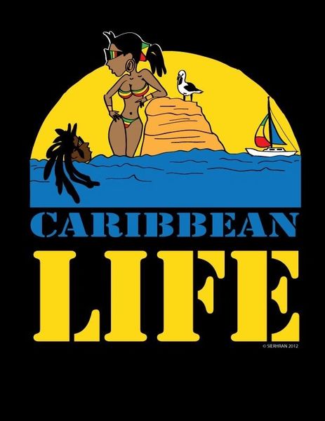 Caribbean Life -Black/White